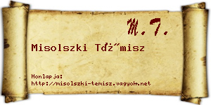 Misolszki Témisz névjegykártya